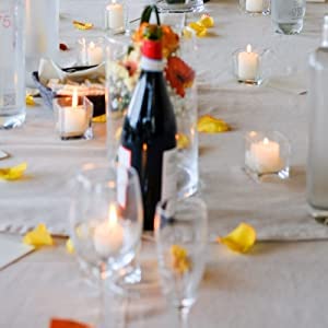 MOWIN Votive Candles Unscented Smokeless Wax Candles Set of 6 Votive Glass Candle Home Decor Small Candle 8-9 Hour (Green Votive